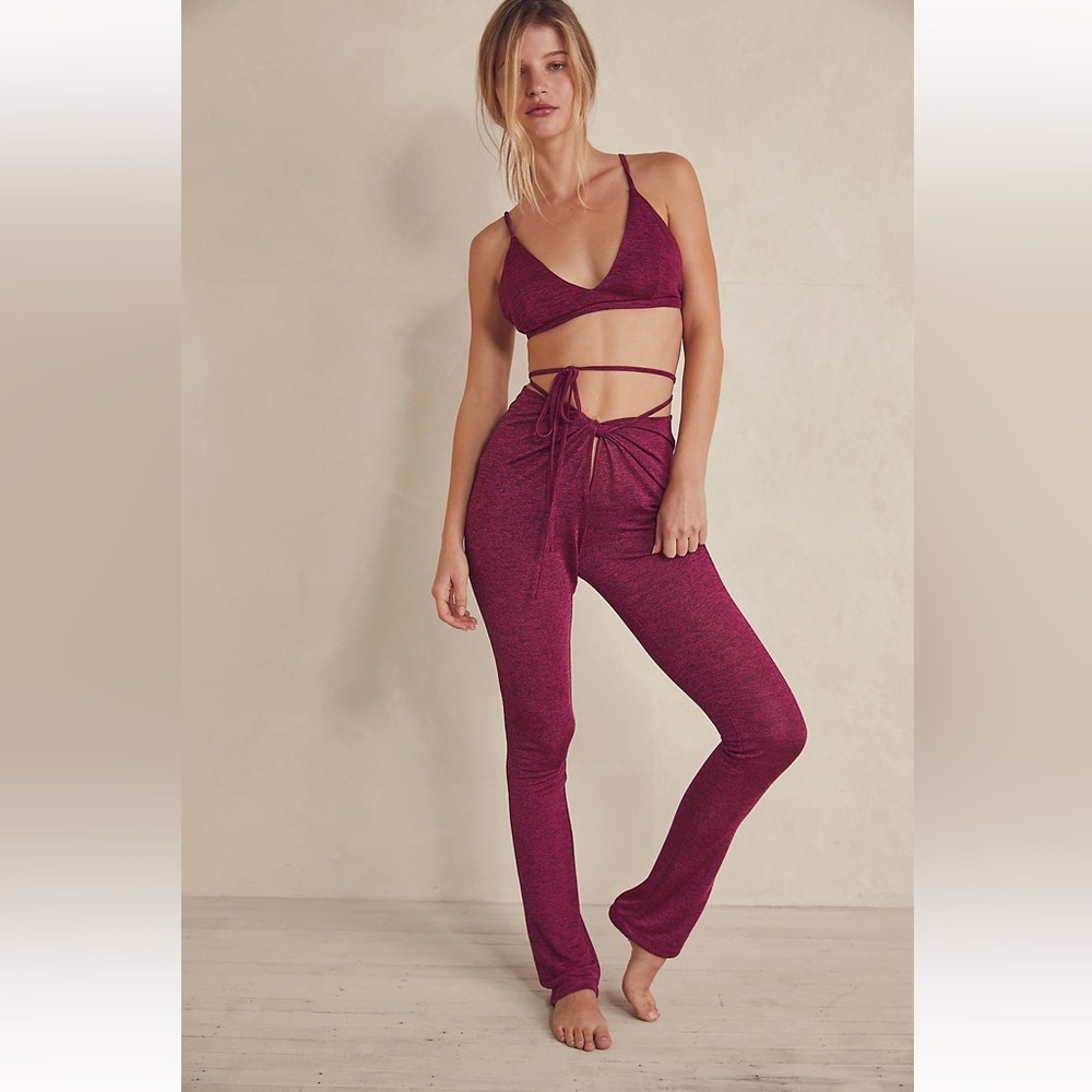 Free People Purple Straight Leg Jumpsuit